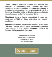 Dzeani Deep Conditioner fortifies and restores dry, damaged, or transitioning hair- Dzeani -