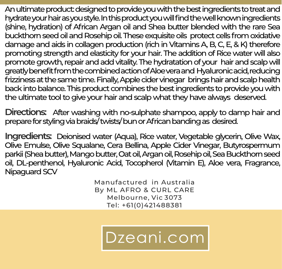 Golden Leave-In Repair Treatment Hyaluronic acid - Dzeani-