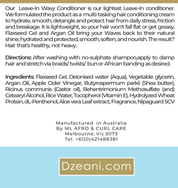 Our  Leave-In Wavy Conditioner is our lightest Leave-In conditioner- Dzeani