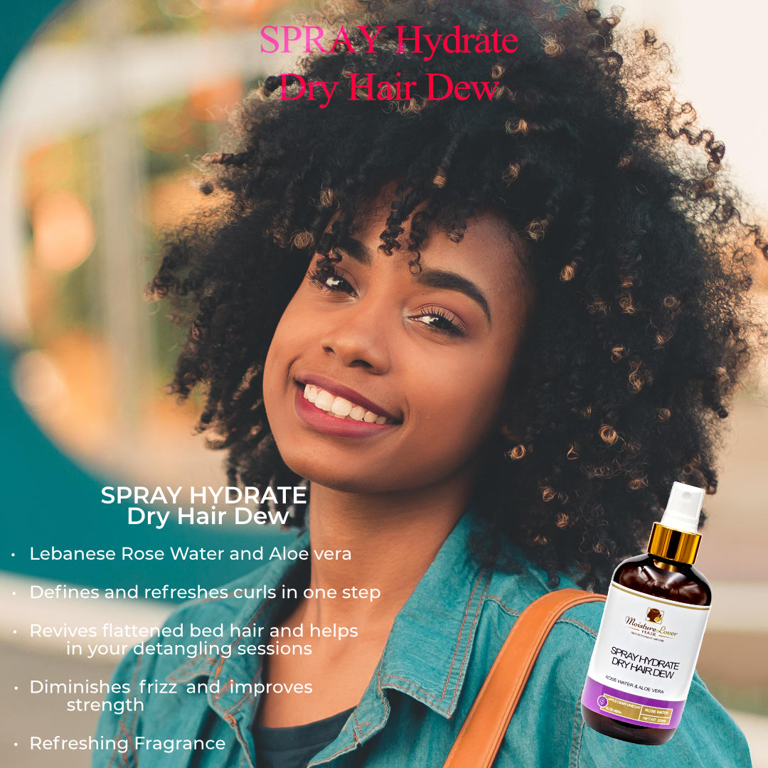 Wake your curls up with a hydrating boost of moisture in this amazing Hair Spay - Dzeani -
