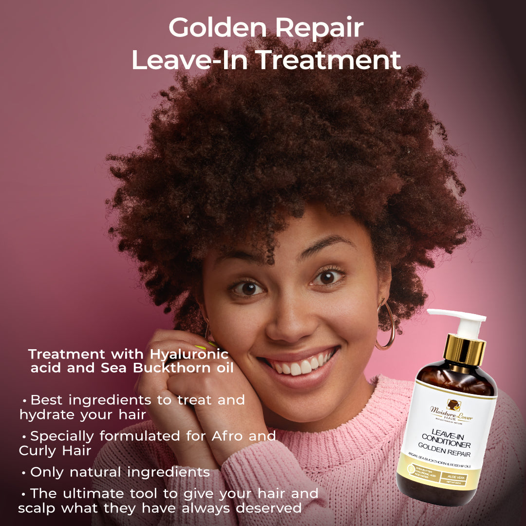 Golden Leave-In Repair Treatment Hyaluronic acid - Dzeani-