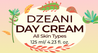 Dzeani Day Cream combines Vitamins C, B3, and E with botanical butters and oils to nourish and soften the skin.